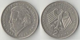Германия (ФРГ) 2 марки (1990-1992) А, D, F, G, J (Франц Йозеф Штраус)