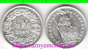 Швейцария 1/2 франка (1875-1967) (серебро, тип II)