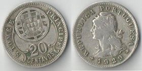 Сан-Томе и Принсипи Португальская 20 сентаво 1929 год