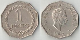 Колумбия 1 песо 1967 год