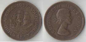 ЮАР 1 пенни (1953-1958) (Елизавета II)