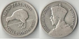 Новая Зеландия 1 флорин (1933-1936) (Георг V) (серебро)