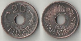 Венгрия 20 филлеров 1943 год (нечастый тип и номинал)