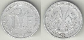Западная африка 1 франк (1962-1963) (тип II, редкий тип)