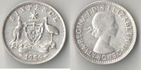 Австралия 6 пенсов (1955-1963) (Елизавета II) (тип II) (серебро)