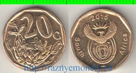 ЮАР 20 центов 2015 (тип XVII, год-тип) (South Africa)