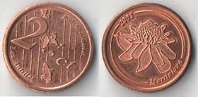 Мартиника 2 евроцента 2005 год