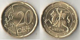 Литва 20 евроцентов 2015 год