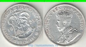 ЮАР 1 флорин 1929 год (Георг V) (серебро) (редкость)
