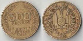 Джибути 500 франков (1989-1991) (нечастый номинал)