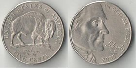 США 5 центов 2005 год Р («Из многих — единое»)