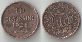 Сан-Марино 10 чентезимо 1935 год