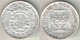 Мозамбик Португальский 2,5 эскудо (1938-1951) (серебро)