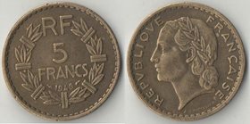 Франция 5 франков 1946 год (для африканских колоний)