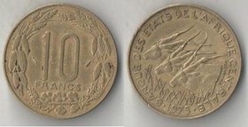 Центральные африканские штаты 10 франков (1974-1975)