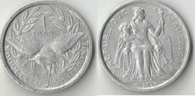 Новая Каледония 1 франк 1973 год (тип III, 1972-2000)