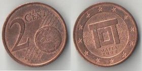 Мальта 2 евроцента 2008 год