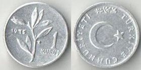 Турция 1 куруш 1975 год (нечастый тип)