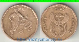 ЮАР 50 центов 2002 год (тип IV(а), год-тип) (Футбол, Aforika Borwa)