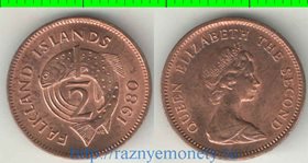Фолклендские острова 1/2 пенни (1974-1983) (редкий номинал) (Елизавета II)