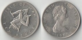 Мэн 10 пенсов (1976-1979) (Елизавета II) (трискелион) (тип II)