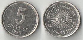 Аргентина 5 сентаво (1993-1995) (медно-никель)