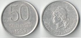 Аргентина 50 сентаво 1983 год