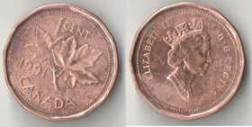 Канада 1 цент 1991 год (Елизавета II) (тип III)
