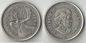 Канада 25 центов 2004 год (Елизавета II) (тип VII)