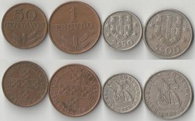 Португалия 50 сентаво, 1, 2,5, 5 эскудо (1967-1983)