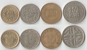 Колумбия 20, 50, 100, 200 песо (1990-2004)