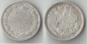 Россия 20 копеек 1887 год спб аг (Александр III) (серебро)