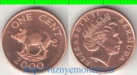 Бермуды (Бермудские острова) 1 цент (1999-2008) (Елизавета II) (тип III)