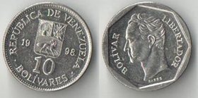Венесуэла 10 боливар 1998 год (нечастый тип и номинал)
