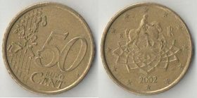 Италия 50 евроцентов 2002 год