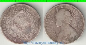 Мартиника 1 франк 1922 год (редкость)