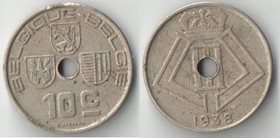 Бельгия 10 сантимов 1938 год (Belgique-Belgiё)