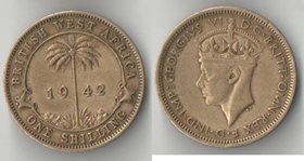 Западная африка Британская 1 шиллинг 1942 год (Георг VI)