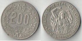 Уругвай 200 песо 1989 год (нечастый номинал)