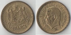 Монако 2 франка 1945 год (Луи II)