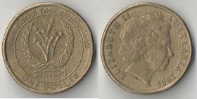 Австралия 1 доллар 2001 год (Елизавета II) (Международный год Волонтёров)